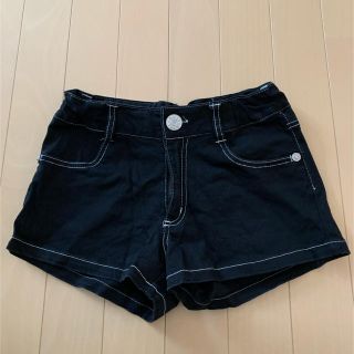 アナップキッズ(ANAP Kids)の値下げ！ｱﾅｯﾌﾟｶﾞｰﾙ ANAP ブラックショートパンツ S 140〜150(パンツ/スパッツ)