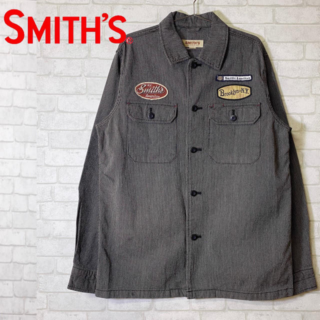 SMITH(スミス)の【SMITH'S】スミス ワークシャツ ヒッコリー 厚手/Lサイズ メンズのトップス(シャツ)の商品写真