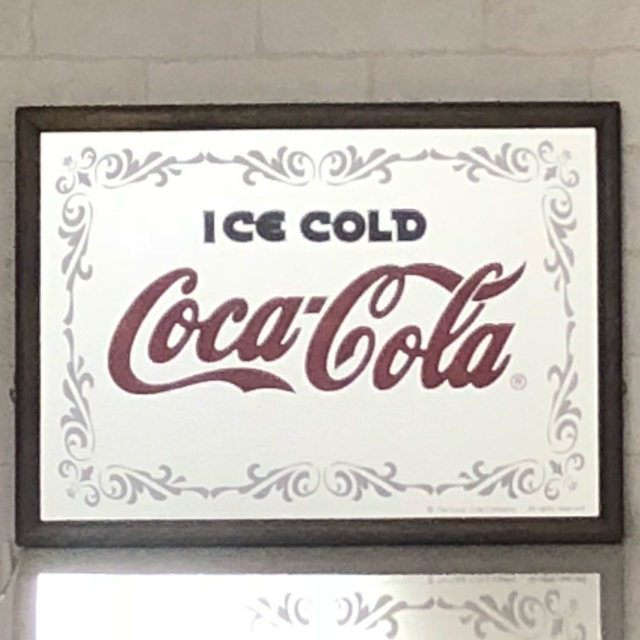 アンティーク風 コカコーラ サイン 看板 インテリア 鏡 ミラー