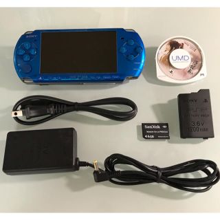 プレイステーションポータブル(PlayStation Portable)のPSP-3000  バイブラントブルー(携帯用ゲーム機本体)