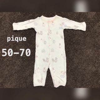 ジェラートピケ(gelato pique)の子供服(50-70) baby girl pique ※使用品(ロンパース)