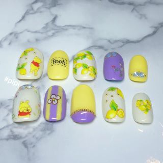 ディズニー(Disney)のDisney nail💅レモンプーさん ネイルチップ(つけ爪/ネイルチップ)