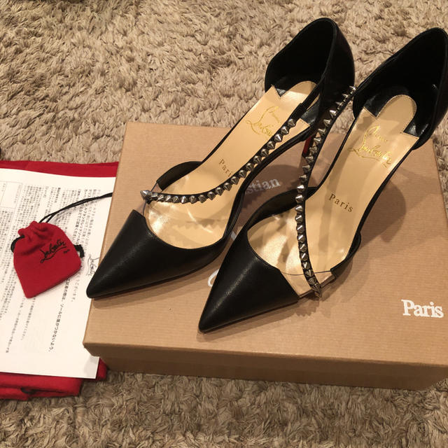 Christian Louboutin スパイク 黒 パンプス ルブタン - 通販