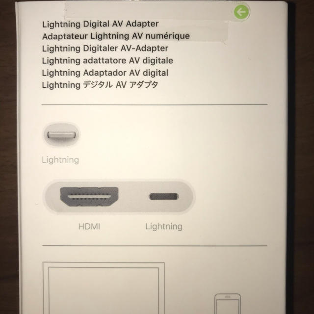 Apple(アップル)のApple 純正 Lightning to Digital AV Adapter スマホ/家電/カメラのテレビ/映像機器(映像用ケーブル)の商品写真