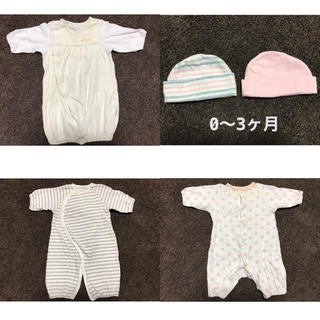 アカチャンホンポ(アカチャンホンポ)の子供服(0-3month)オーバーオール  baby  ※使用品(カバーオール)
