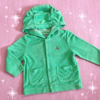 ベビーギャップ(babyGAP)の☆baby Gapベビーギャップ☆くま耳付き☆パイル地パーカー☆70サイズ(カーディガン/ボレロ)