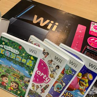 ウィー(Wii)のWii本体 Wii Partyセット & ソフト 5本(家庭用ゲーム機本体)