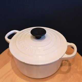 ルクルーゼ(LE CREUSET)のル・クルーゼ　16cm　ホワイト(鍋/フライパン)