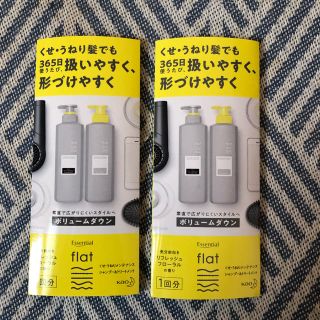 カオウ(花王)のエッセンシャル flat シャンプー&トリートメント 2回分(サンプル/トライアルキット)