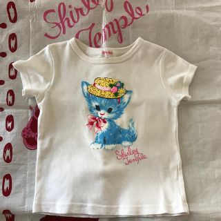 シャーリーテンプル(Shirley Temple)のシャーリーテンプル　ねこ　Tシャツ　110 白(Tシャツ/カットソー)