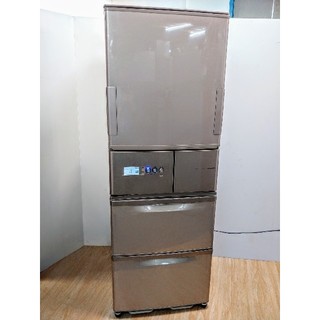シャープ(SHARP)の希少　冷蔵庫　どっちもドア　ホット庫付き　展示品　キレイ　ベージュ　和紙柄(冷蔵庫)