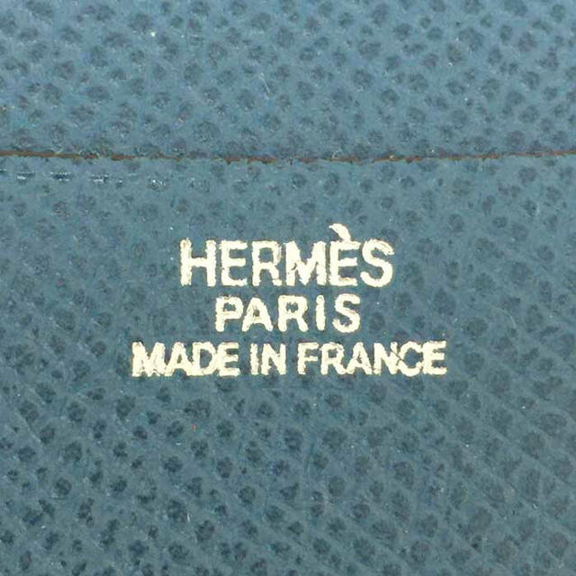 Hermes(エルメス)のエルメス HERMES アジェンダPM 手帳カバー ◻︎G刻印 ブルー レザー メンズのファッション小物(手帳)の商品写真