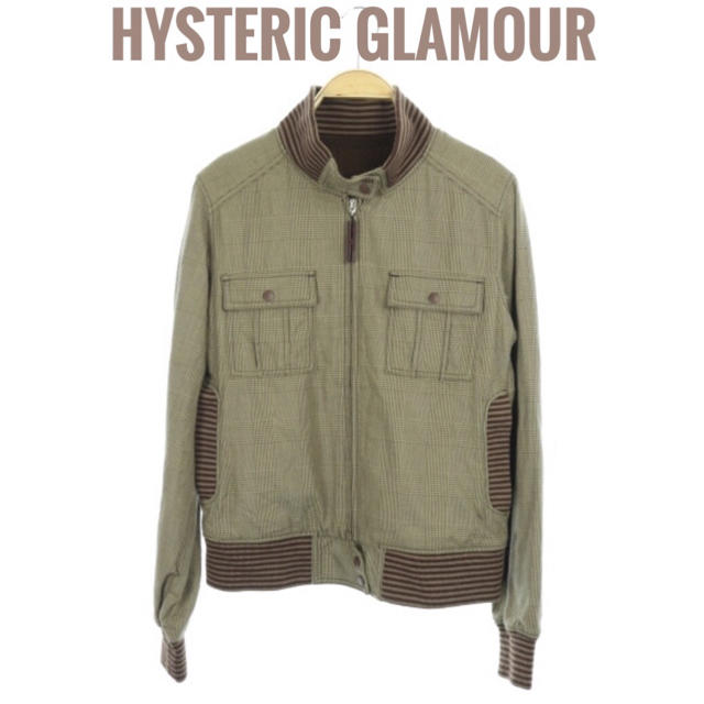 HYSTERIC GLAMOUR(ヒステリックグラマー)のヒステリックグラマー【美品】チェック柄 長袖 ジップアップ ブルゾン ジャンパー レディースのジャケット/アウター(ブルゾン)の商品写真