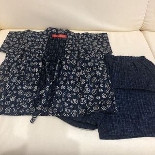 レッド様専用★    美品　甚平　110 うずまき柄　半袖　Tシャツ　夏祭り(甚平/浴衣)