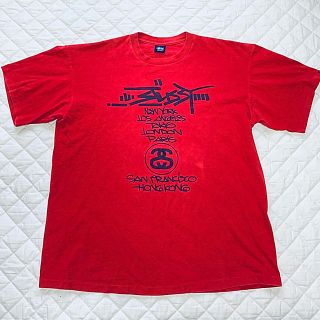 ステューシー(STUSSY)のステューシー ワールドツアー Tシャツ 25周年 old stussy XL(Tシャツ/カットソー(半袖/袖なし))