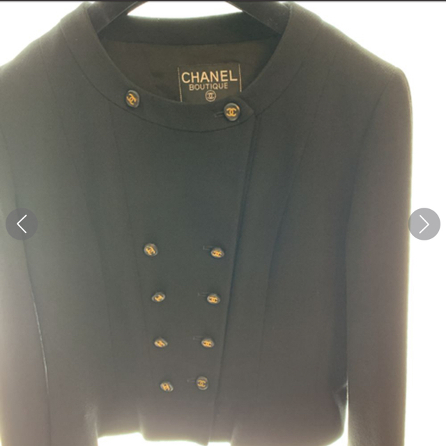 CHANEL(シャネル)のCHANEL  ゴールドココマークボタンxフラッグジャケットxスカートセット レディースのレディース その他(セット/コーデ)の商品写真