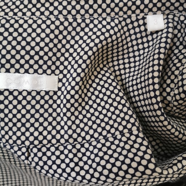 comoli コモリ シルクドットバンドカラーシャツ comoli コモリ シルクドットバンドカラーシャツ