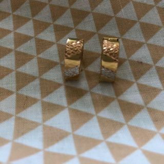 14K ゴールド フープピアス (ピアス)