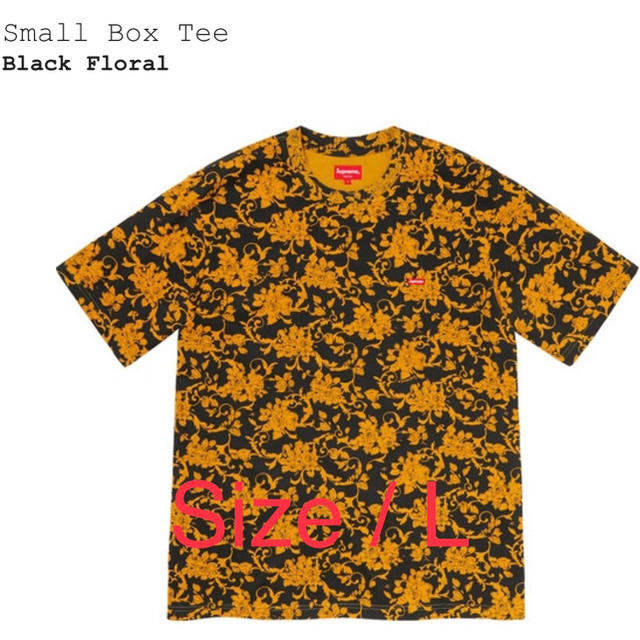 Supreme Small Box Tee L Black Floral