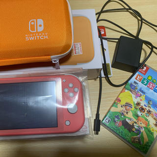 イニシャル Nintendo Switch コーラルピンク ライト スイッチ ニンテンドー その他