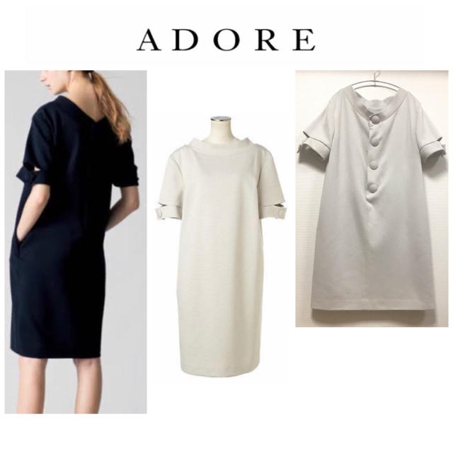 ADORE 【定価4.2万円】ミラノジャージーバックボタンワンピース 上質