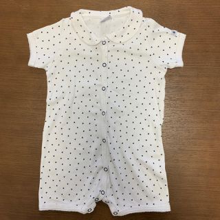 プチバトー(PETIT BATEAU)の【美品】PETIT BATEAU ロンパース(ロンパース)