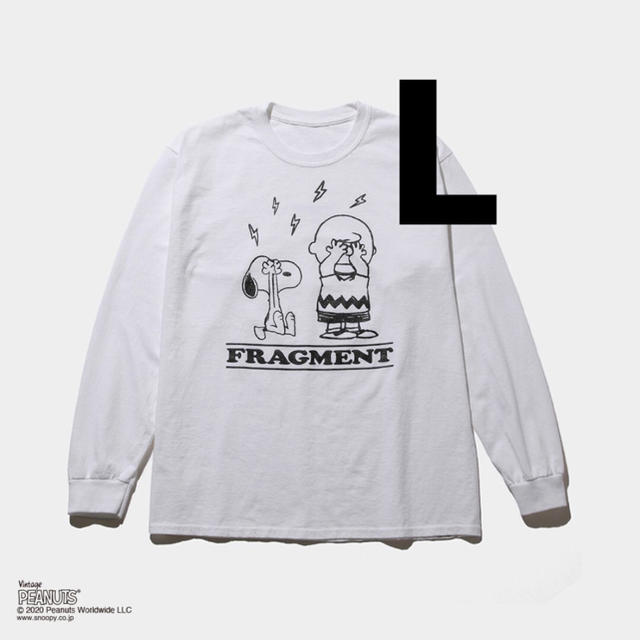 Tシャツ/カットソー(七分/長袖)FRAGMENT PEANUTS LONG SLEEVE TEE L 黒