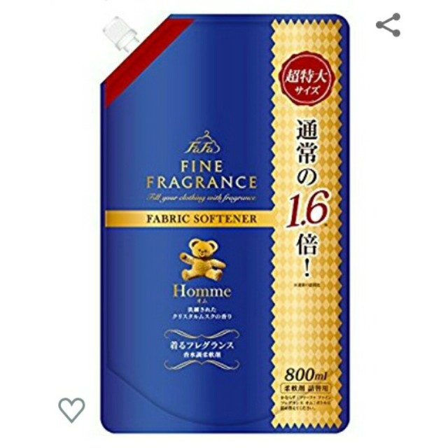 ファーファ ファインフレグランス 柔軟剤 オム 詰め替え ８００ｍｌ×6個セット 1