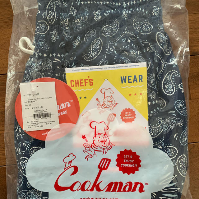 cookman クックマン ショートパンツ ペイズリーネイビー 紺 Mサイズ