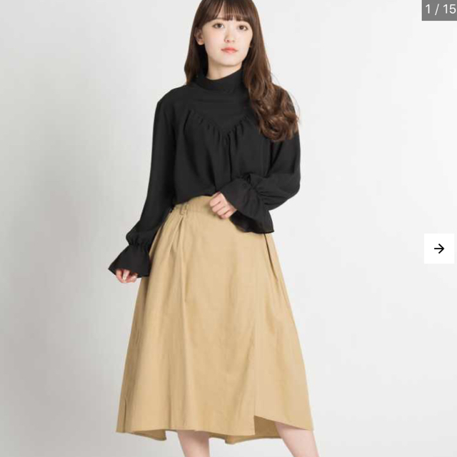 WEGO(ウィゴー)のスカート ベージュ レディースのスカート(ひざ丈スカート)の商品写真