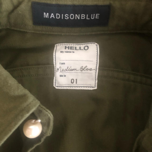 マディソンブルー　Madison blue パールボタンシャツ　カーキ　01