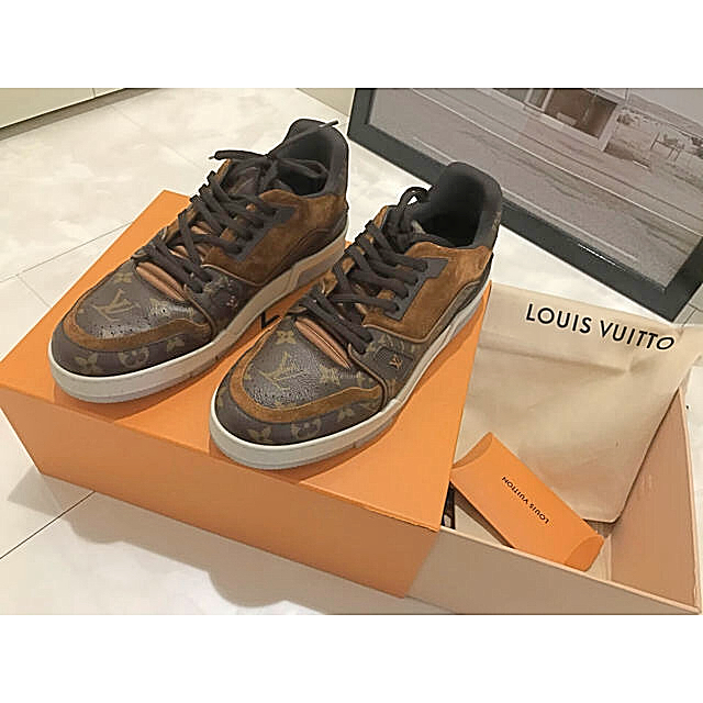 LOUIS VUITTON ルイヴィトン LV TRAINER LVトレイナーライン ローカットスニーカー FD0252 ホワイト28センチワイズ