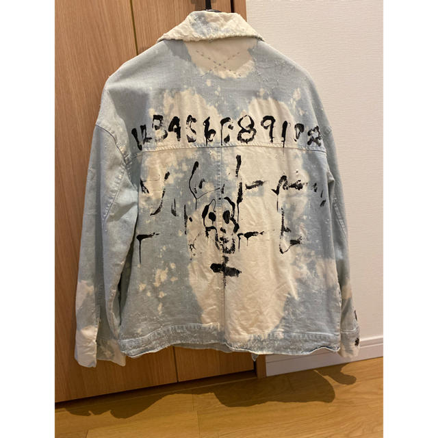 OFF-WHITE(オフホワイト)の【アーティスト作品】クラッシュ ペイント デニムジャケット Gジャン メンズのジャケット/アウター(Gジャン/デニムジャケット)の商品写真