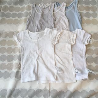 ユニクロ(UNIQLO)の6枚セット　ユニクロ　シャツ　メッシュ　80 90 肌着　ロンパース(肌着/下着)