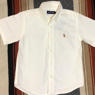 ラルフローレン(Ralph Lauren)のラルフローレン  ボタンダウン　ホワイトシャツ　100(ブラウス)