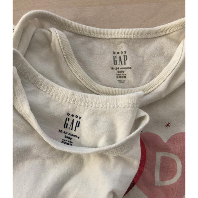 babyGAP(ベビーギャップ)のgap ロンパース　パーカー　３点セット　12-18 18-24 キッズ/ベビー/マタニティのベビー服(~85cm)(ロンパース)の商品写真