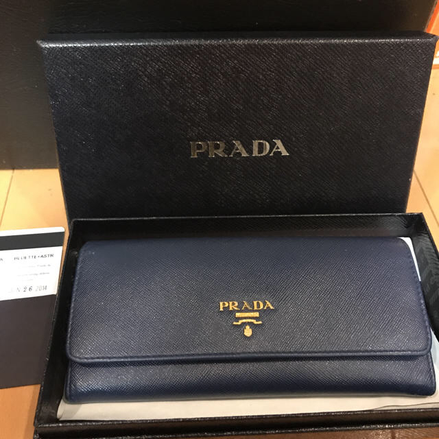 PRADA - プラダ 長財布 バイカラー ブルーの+ontariohomeprotection.com