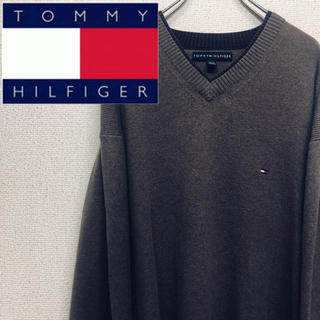トミーヒルフィガー(TOMMY HILFIGER)のトミーヒルフィガー ブイネック ニット セーター ゆるだぼ オーバーサイズ(ニット/セーター)