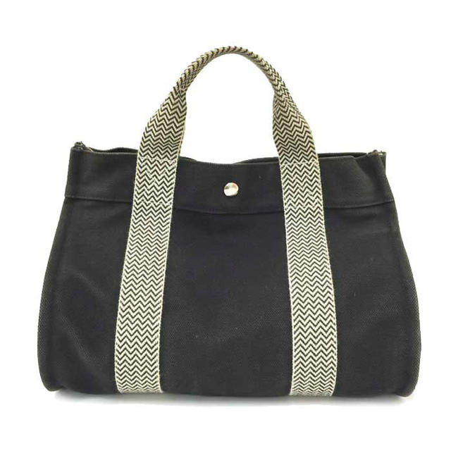 エルメス HERMES カンヌPM ポーチ付きハンドバッグ ブラック