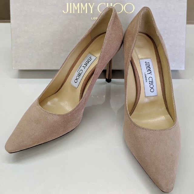 JIMMY CHOO(ジミーチュウ)のジミーチュウ JIMMY CHOO ROMY 85 パンプス ベージュ レディースの靴/シューズ(ハイヒール/パンプス)の商品写真