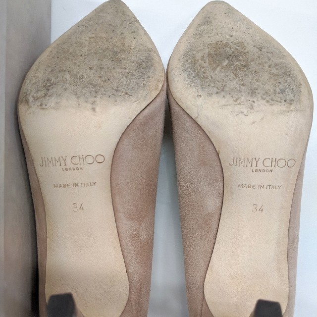 JIMMY CHOO(ジミーチュウ)のジミーチュウ JIMMY CHOO ROMY 85 パンプス ベージュ レディースの靴/シューズ(ハイヒール/パンプス)の商品写真