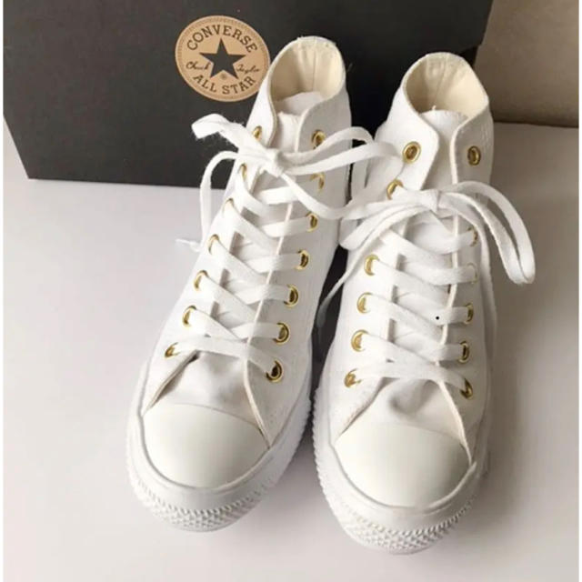 CONVERSE(コンバース)の美品★CONVERSE×earth ALLSTARLightHi★コンバース レディースの靴/シューズ(スニーカー)の商品写真