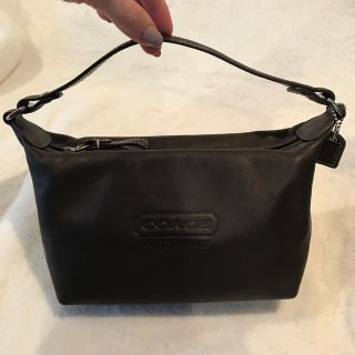 コーチ(COACH)のコーチ茶レザーミニバッグ(ハンドバッグ)