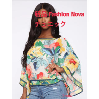 ザラ(ZARA)の新品 Fashion Nova トロピカル柄 花柄 チュニック(チュニック)