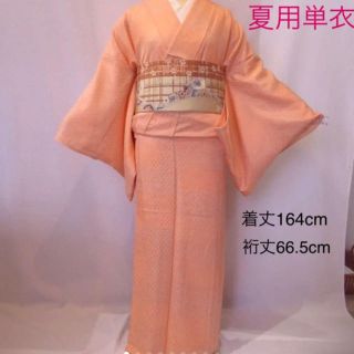 1511夏用高身長単衣小紋　単品(着物)