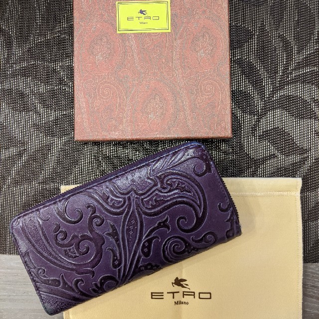 ETRO - エトロ バイオレット 型押し 長財布の通販 by きゃめ's shop