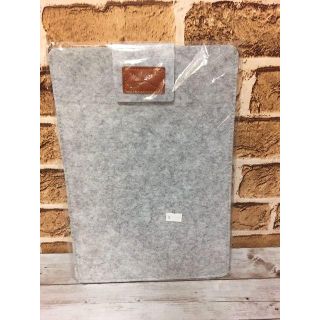 PCインナーケース　フェルト素材　ライトグレー色　15インチ(その他)