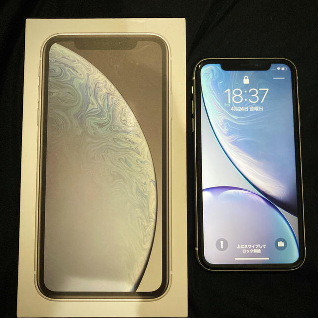 Apple(アップル)のiPhone XR 64GB ホワイト　SIMフリー スマホ/家電/カメラのスマートフォン/携帯電話(スマートフォン本体)の商品写真