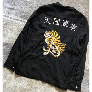 ワコマリア(WACKO MARIA)の即完売 入手困難 ワコマリア 天国東京 最高の虎刺繍 オープンカラーシャツ M(シャツ)
