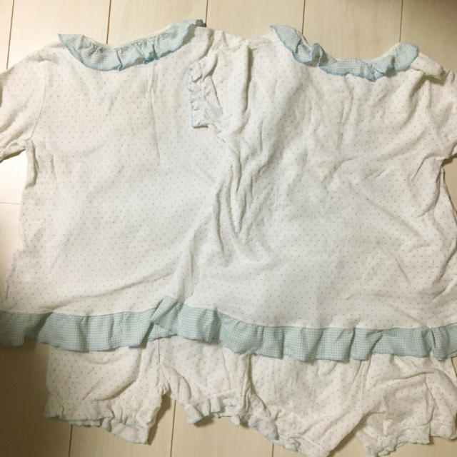 西松屋(ニシマツヤ)の半袖パジャマ 120cm 2枚セット キッズ/ベビー/マタニティのキッズ服女の子用(90cm~)(パジャマ)の商品写真